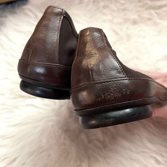 Thierry Rabotin Microfiber/Nappa Trim Flats Brown 7 - Picture 5 of 10